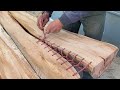 How A Woodworker Covers Wood Imperfections With Rope // Revive A Dry Tree Stump Into A Vibrant Table