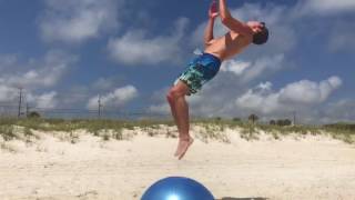 Fitballing | AMAZING Flips | Beach Tricks | Beach Fun (HD)