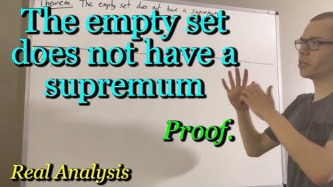 The empty set does not have a supremum (Proof) [ILIEKMATHPHYSICS]