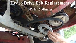 How to Replace the Hydro DRIVE BELT on a Zero Turn Lawn Mower - Exmark