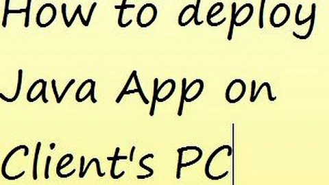 How to deploy Java Application