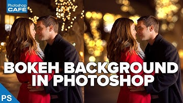 How to add BOKEH to a photo and BLUR BACKGROUND in photoshop tutorial