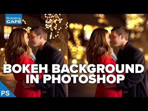 How to add BOKEH to a photo and BLUR BACKGROUND in photoshop tutorial