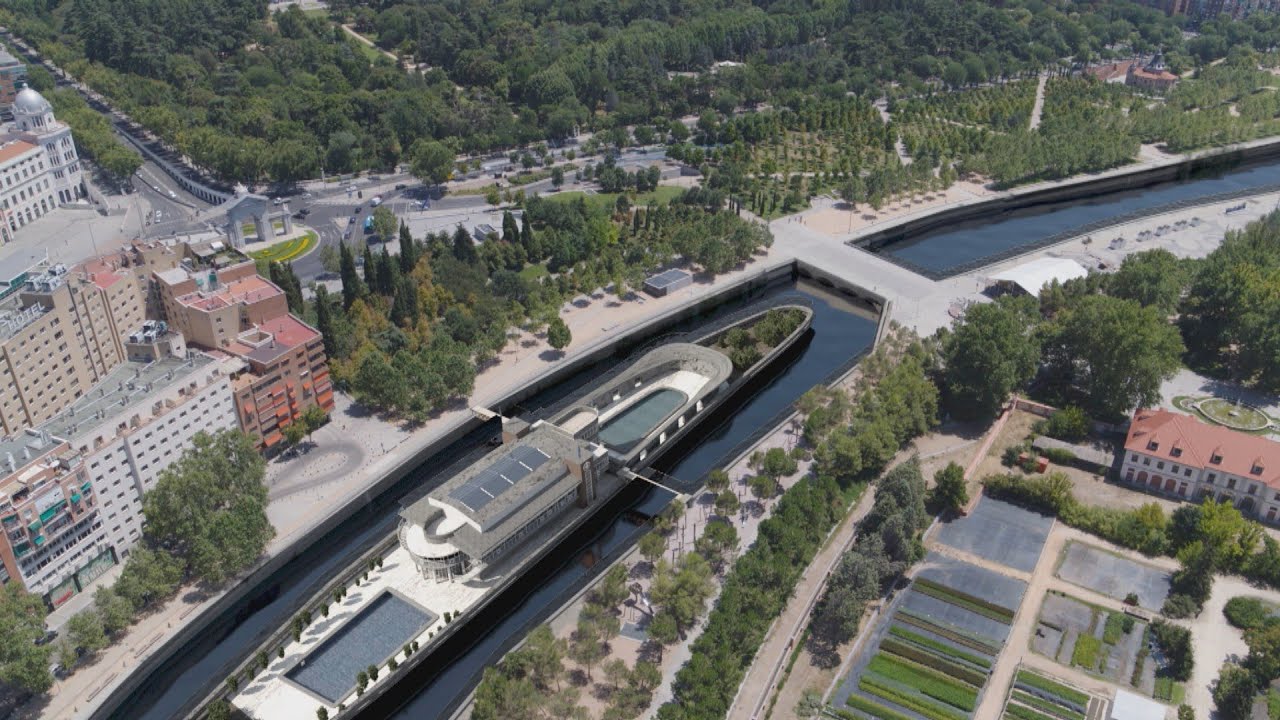 La Isla del río Manzanares: una piscina gigante con forma de barco