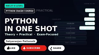 Details Python Full Course in ONE SHOT | NIELIT O Level (Theory + Practical) 🐍 Update