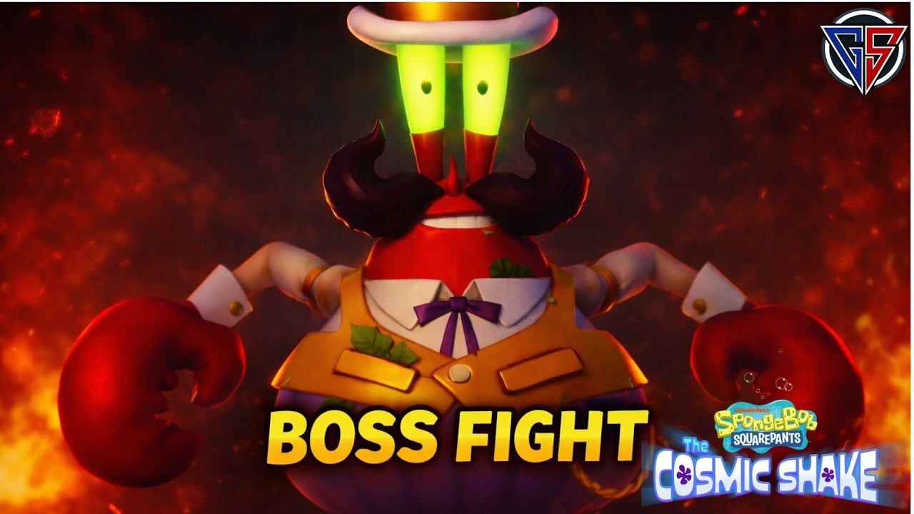 Bob Esponja The Cosmic Shake – Sr. Siriguejo Boss Fight (PS5 4K)
