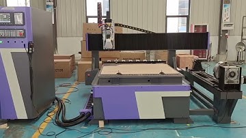 AKM1313C Small size ATC CNC Router Machine With Side rotary