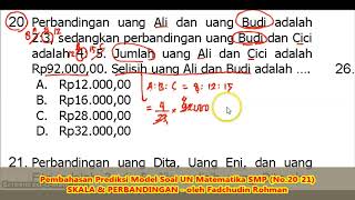 Soal dan pembahasan prediksi ujian nasional mapel matematika smp/mts
tahun 2018 2019 dengan cara cepat, smart solution, mudah, praktis.
semoga pembahasan...