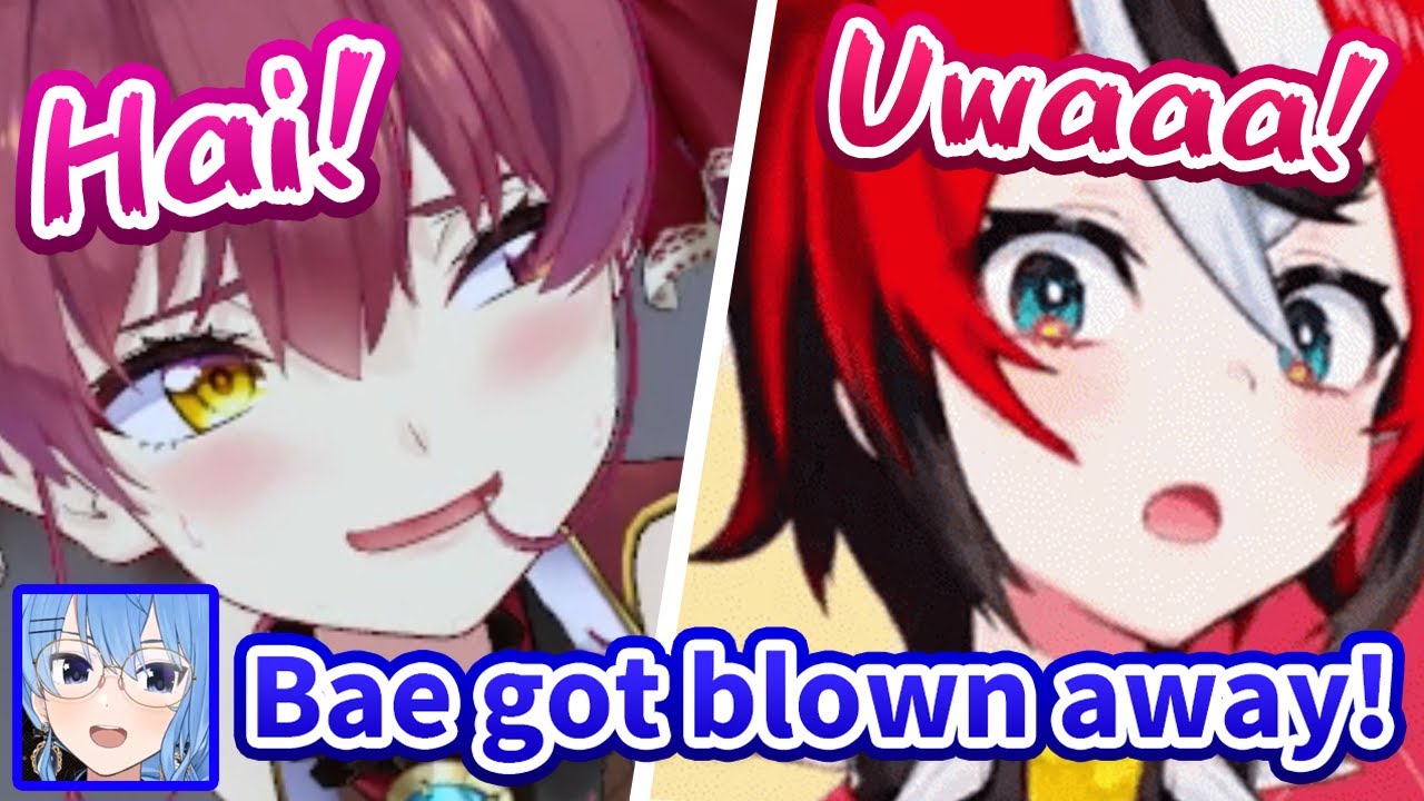 Bae gets competely blown away by Marine's huge butt on Butt Sumo [Hololive/Eng sub]