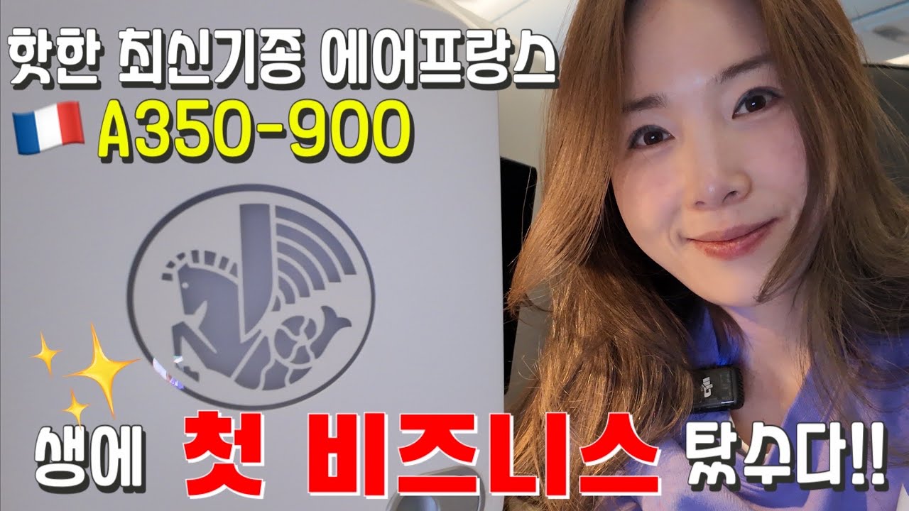 프랑스 파리여행🇫🇷/ / 에어프랑스 A350-900  비즈니스 / 비행기타고 오열/기내식 부터 간식 비상약까지 / English CC Available