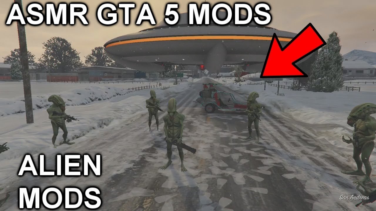 ASMR Relaxing Gum Chewing | GTA 5 Alien Mods | GTA 5 Mods Gameplay | Part 2