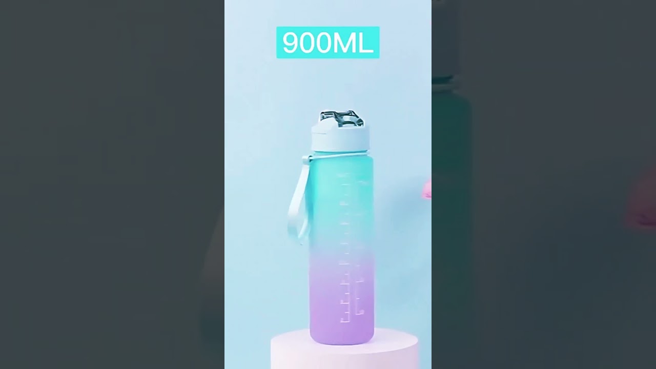 Welour Water Bottle Set of 3 with Motivational Time Marker 