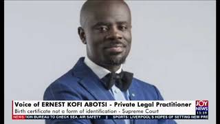Birth Certificate not a form of identification – Supreme Court (16-7-20)