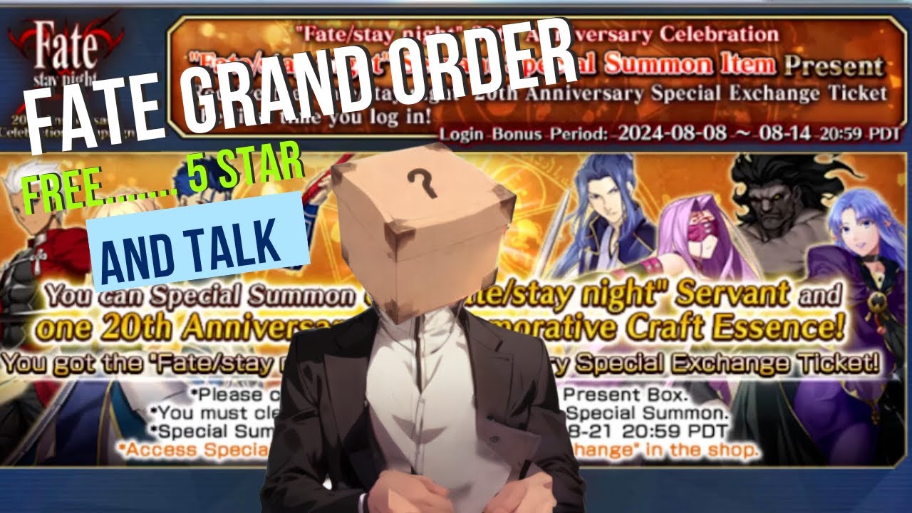 Don’t Miss Your Free 5-Star! Fate/Stay Night 20th Anniversary Event!