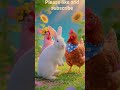 rabbit jumping cock jumping and subscribe #cute rabbit #funny #ai #shorts #cute #jumping #funnyduck