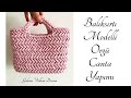 Penye İpten Balık Sırtı Örgü Çanta Yapımı - Crochet Bag - Part 1