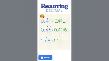 Recurring Decimals #math #number