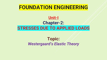 Westergaard Elastic Theory
