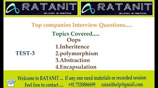 Top Companies Interview Questions ||Test paper-03 || Ratan it....
