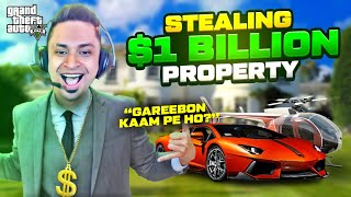STEALING BILLION DOLLAR HOUSE (GONE WRONG) - GTA 5 GAMEPLAY - MRJAYPLAYS