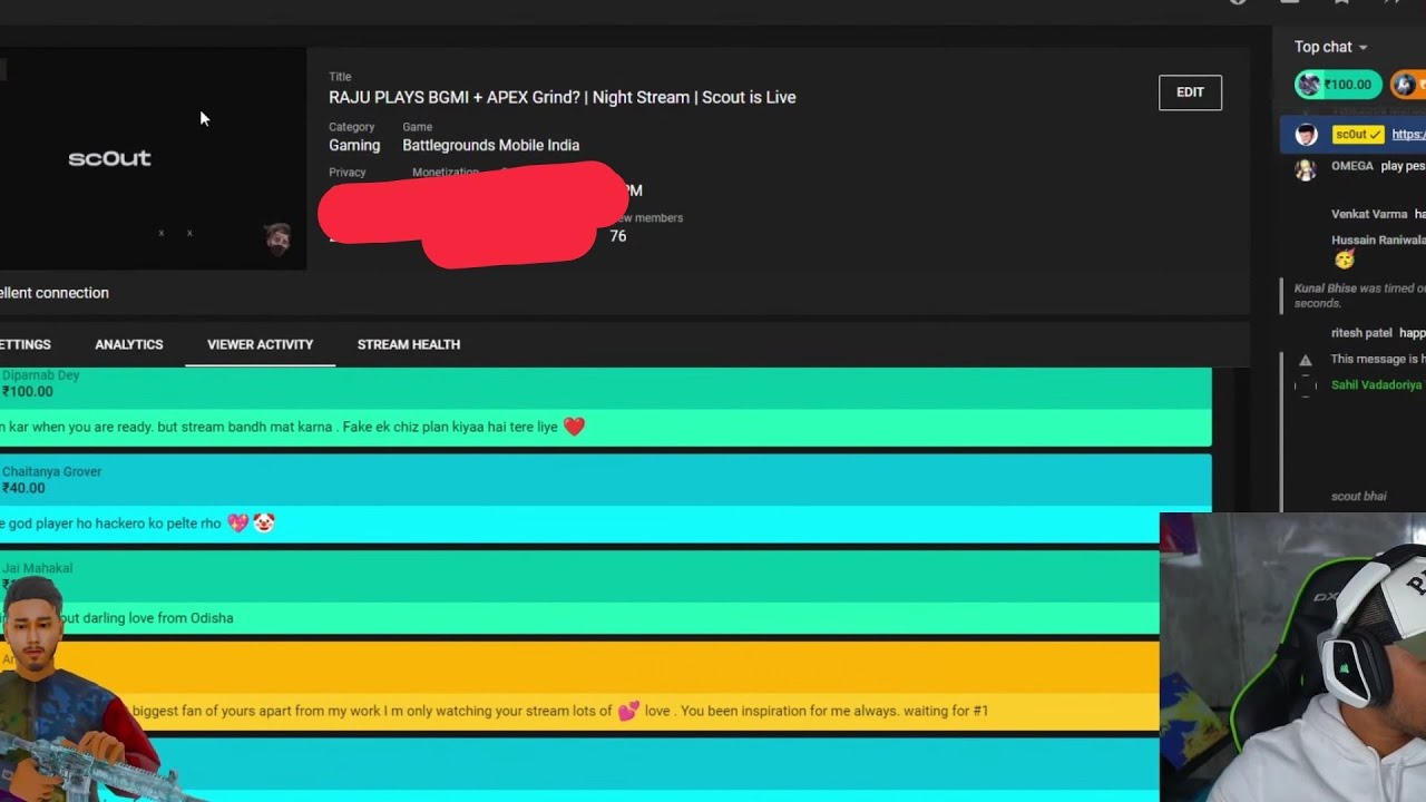 SCOUT Income Accidently Revealed On Stream😱😱|| Scout|| YouTube Income ||