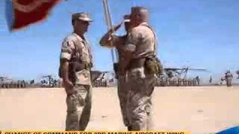 CBS 8 coverage of 3rd Marine Aircraft Wing change of command ceremony