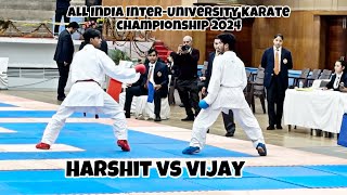 Harshit vs Vijay #team #kumite | All India Inter-University #karate Championship 2024 #chandigarh