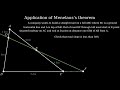 Menelaus's theorem application example