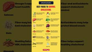 BEST FOODS TO CONTROL CHOLESTEROL #foodismedicine #health #healthyfood