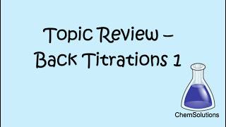 Back Titration 1