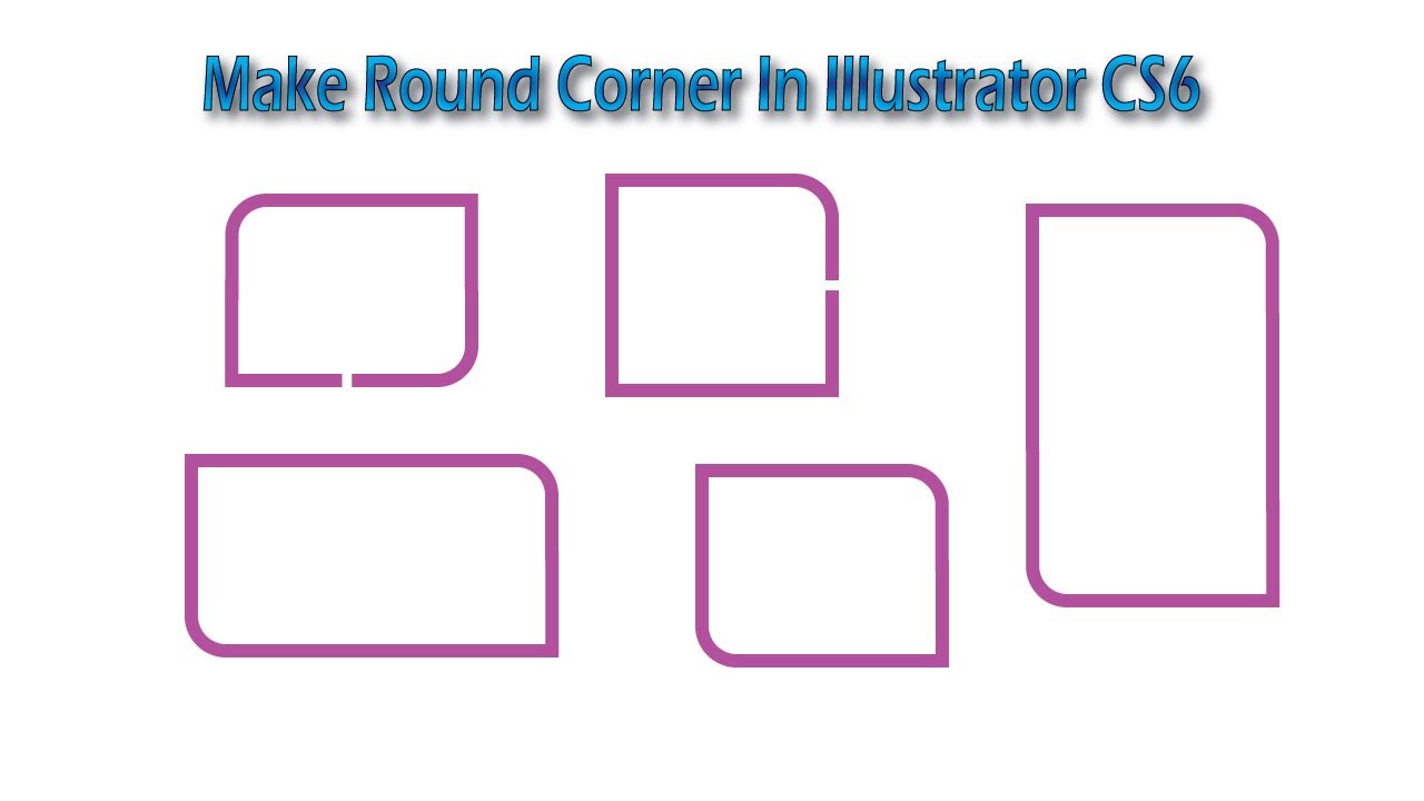 How to Round Corners in CS6 And CC | Illustrator Tutorial - YouTube