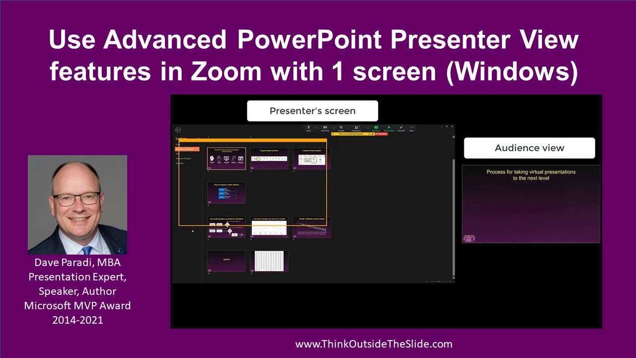 use presenter view powerpoint in zoom