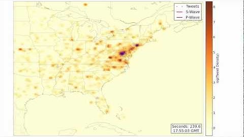 Twitter Earthquake Detector - Virginia M5.8 3x Speed