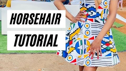 How to attach horsehair/crinoline onto a garment | Horsehair braid Tutorial