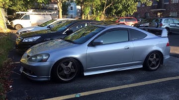Race car Rsx type s vs 8th gen Accord ( Slammed accord)