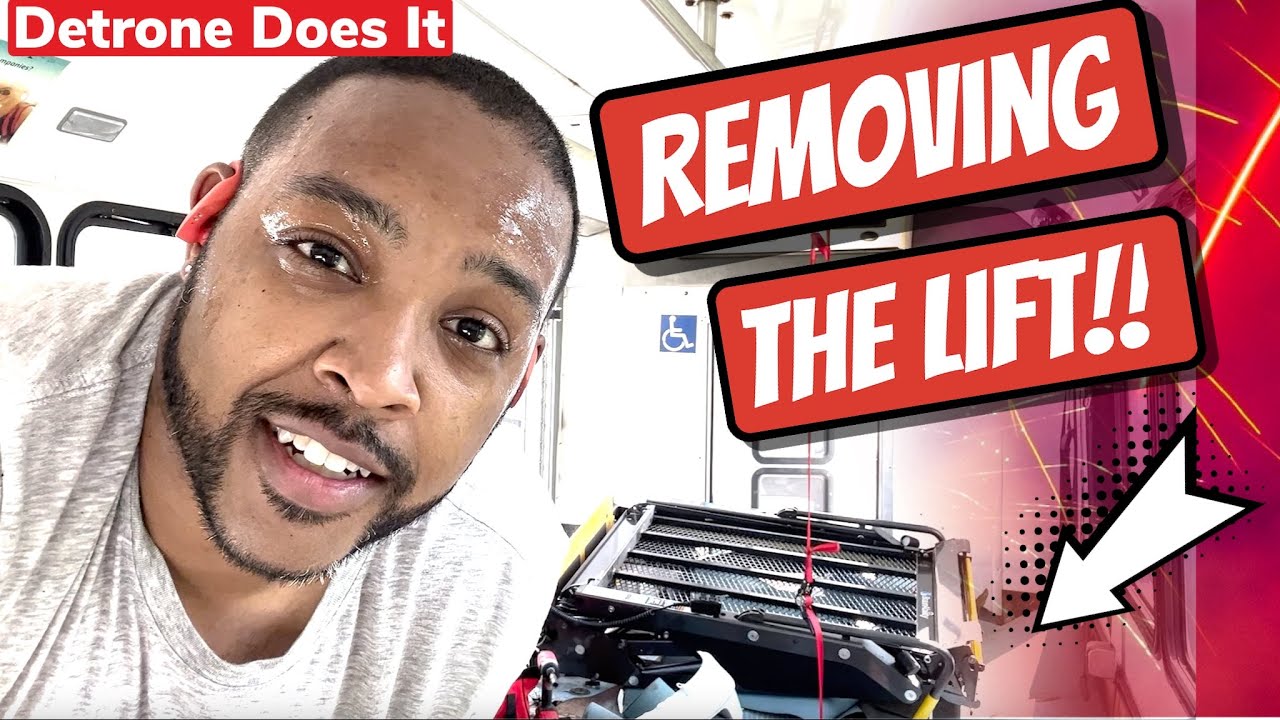 Shuttle Bus Conversion | #Ep3: Removing the Lift - YouTube