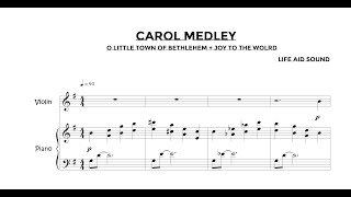 Carol Medley for Violin and Piano(O Little Town of Bethlehem + Joy to the Wolrd) - Ralph Vaughan Williams, Georg Friedrich Händel
