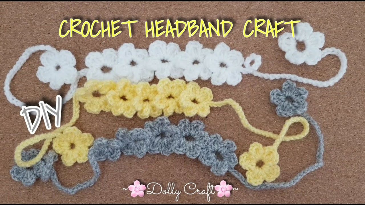 How To Crochet Headband & Hairband for baby |Craft |knitting #Tutorial #Crochet | DollyCraft