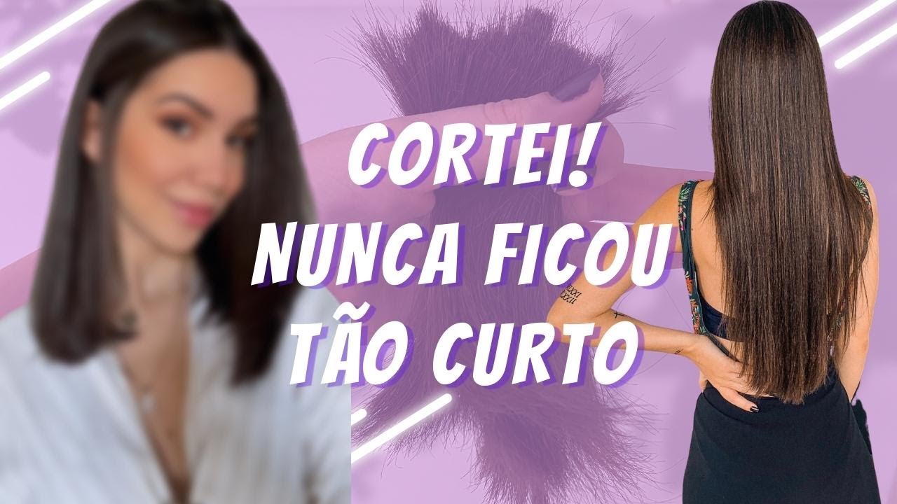 CORTEI MEU CABELO EM CASA! Nunca tive tão curto!