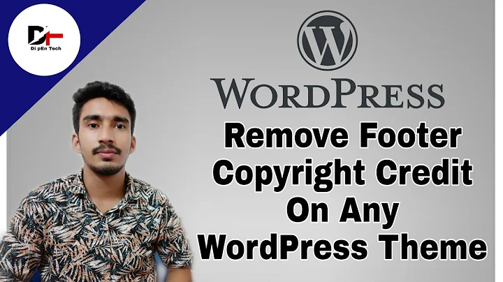 How To Change The Footer Copyright Credits On Any WordPress Theme