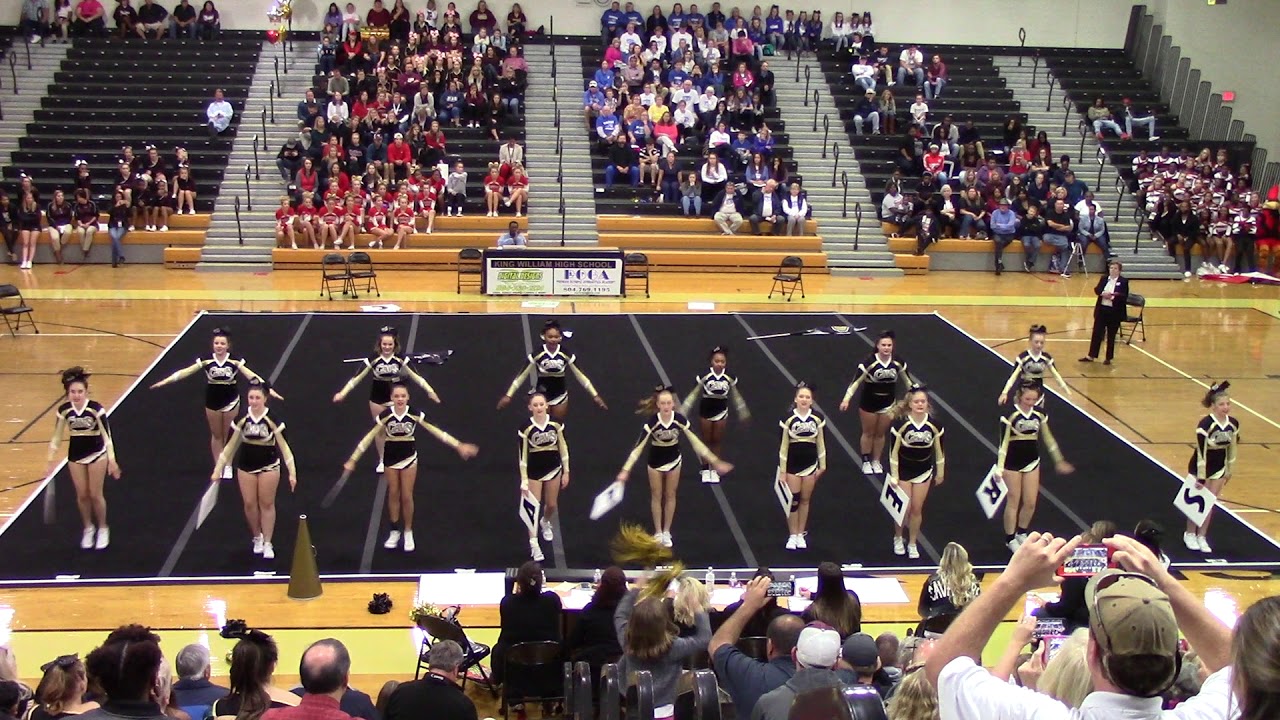 King William High School at 2A South Region Cheer Competition 2017