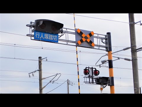 踏切】JR東北本線 変な音でオーバーハング2段の踏切 (Railroad