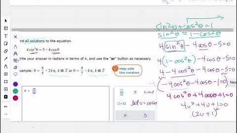 ALEKS Help - Solving Trig Equations
