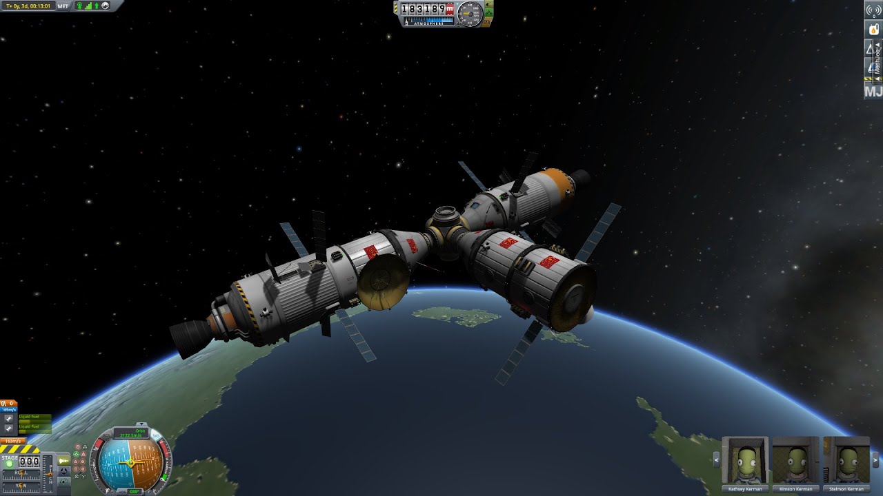 KSP Building the space station using docking autopilot - YouTube