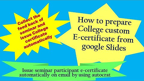 How to generate e-certificate quiz webinar workshop Google form & distributing automatically  हिंदी
