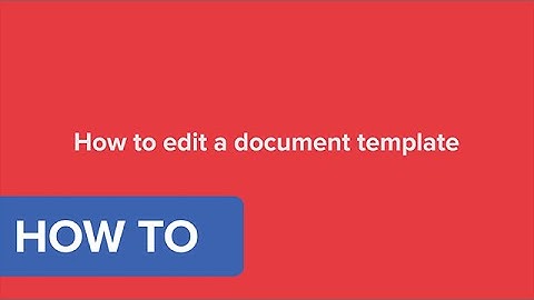 How to edit a document template in SuperOffice - SuperOffice CRM 8