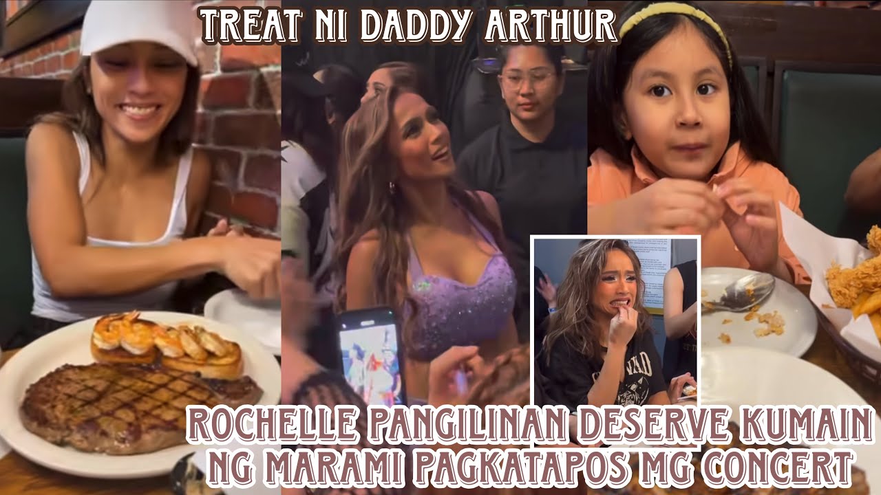 Rochelle Pangilinan deserve kumain ng marami after concert tinreat sa steak ng asawang si Arthur