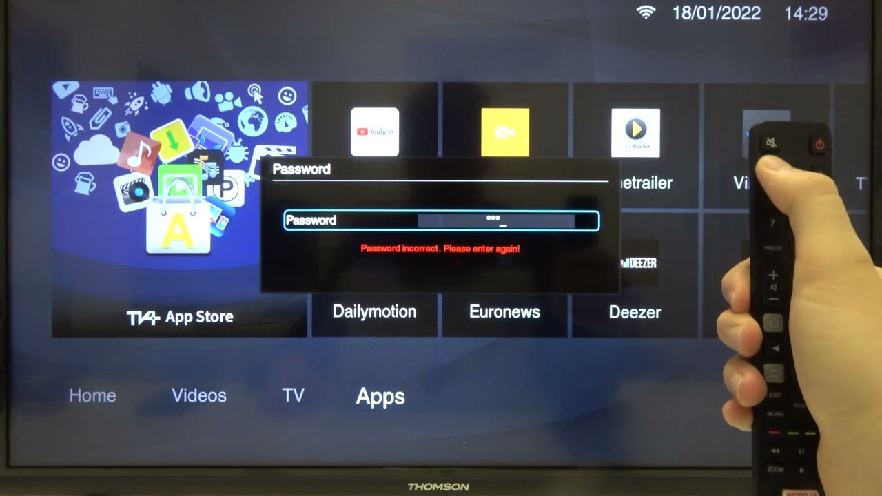 pastel Gøre husarbejde deres How to Hard Reset THOMSON Smart LED TV - Restore All Default Settings in Thomson  TV - YouTube