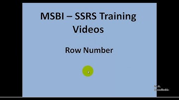 MSBI - SSRS - Row Number
