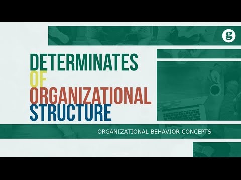 Determinants of Organizational Structure